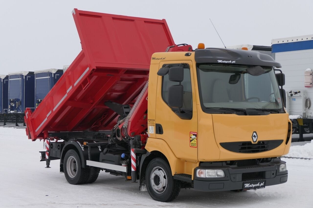 מזהיר, משאית מנוף Renault MIDLUM 190 DXI Tipper + crane FASSI F80: תמונה 11