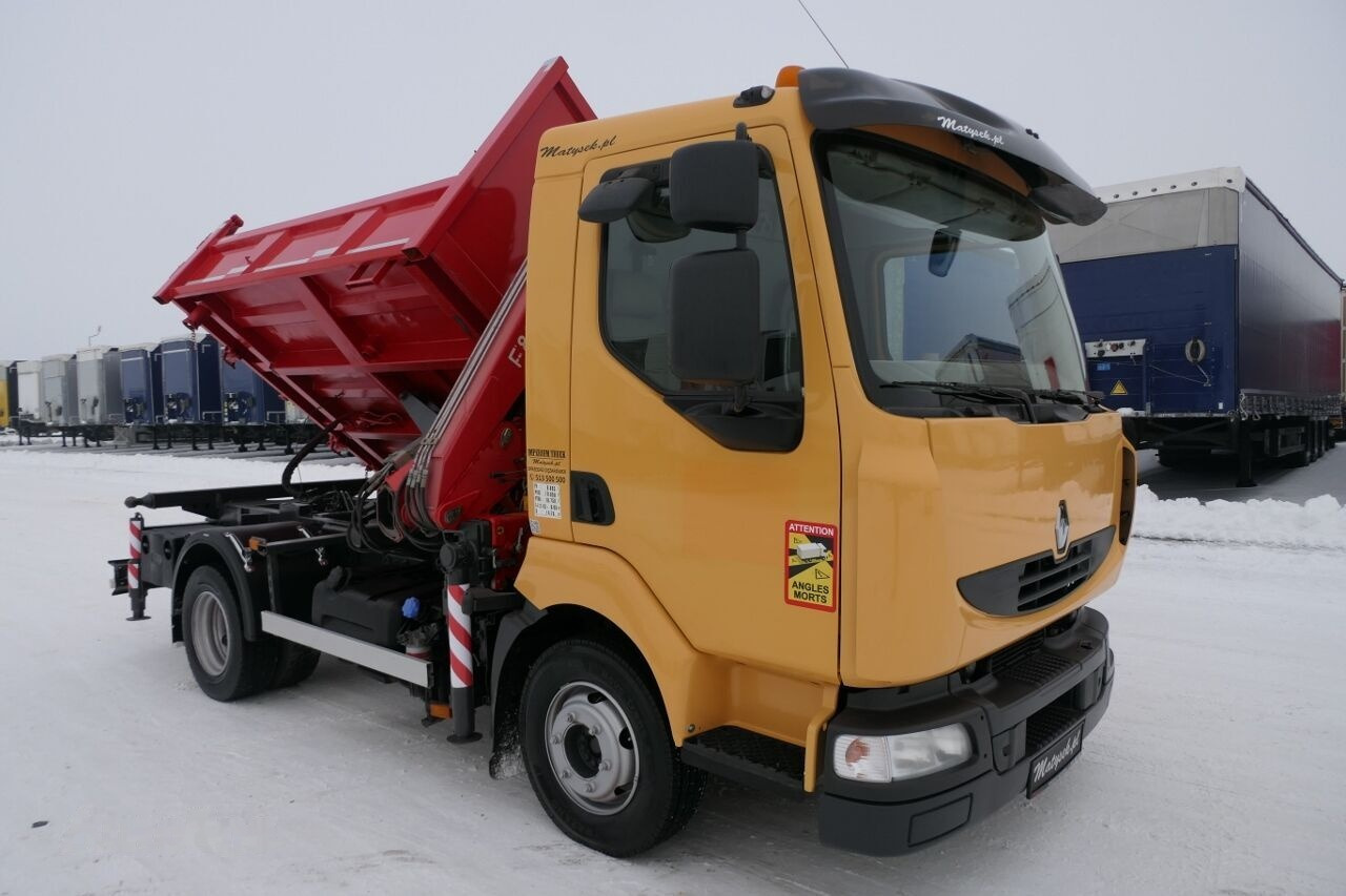 מזהיר, משאית מנוף Renault MIDLUM 190 DXI Tipper + crane FASSI F80: תמונה 17