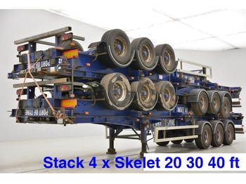 סמיטריילר מוביל מכולות/ החלפת גוף SDC Stack 4 x skelet: 20-30-40 ft: תמונה 1