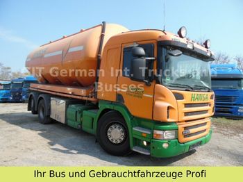 משאית מכל עבור הובלה של מזון Scania 26.400 Silo mit 4 Kammer 30cbm,aufbau Feldbinder: תמונה 1