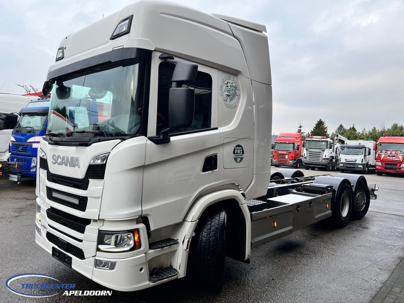 משאית עם שלדת תא Scania G450 Retarder, Steering axle, PTO: תמונה 3