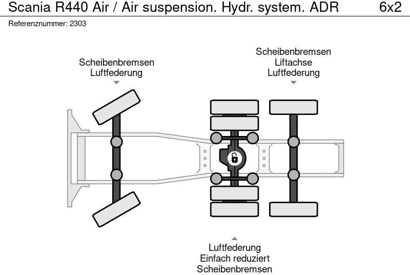 יחידת טרקטור Scania R440 Air / Air suspension. Hydr. system. ADR: תמונה 16