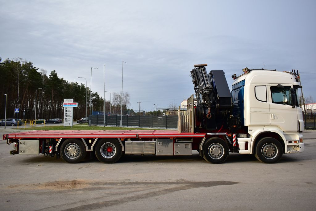 משאית מנוף, משאית צד נופל/ שטוחה Scania R 440 8x2 HMF 8520 CRANE 35 METERS !!! KRAN: תמונה 9
