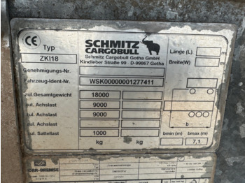 קרון נגרר עם מזהיר Schmitz Cargobull ZKI 18-4.9 ZKI 18-4.9, Stahlbordwände ca. 10m³, Rahmen Verzinkt: תמונה 3