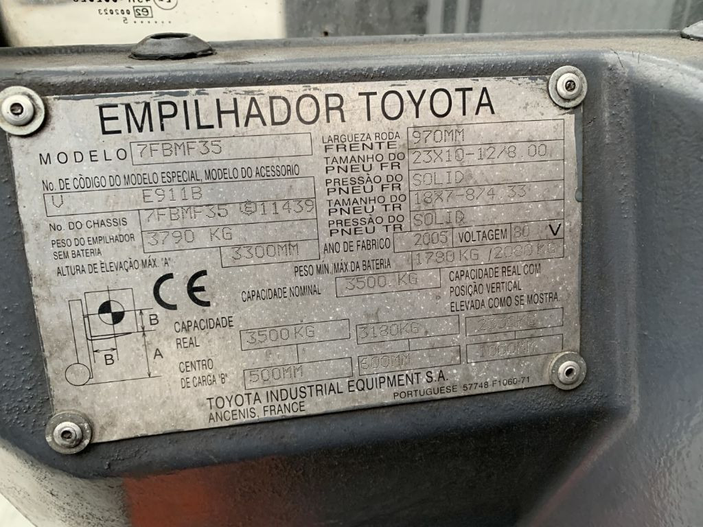 מלגזה חשמלית Toyota 7FBMF35: תמונה 4