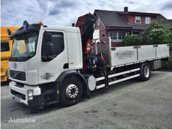משאית צד נופל/ שטוחה, משאית מנוף VOLVO FE-320 4x2 *Kran*HMF 1820*Manual*Euro 4: תמונה 1