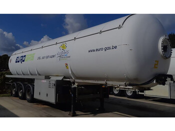 סמיטריילר מכל Van Hool Gas trailer 54280 liters (27.1 ton) 3 assen Gas, LPG, GPL, GAZ, Propane, Butane ID 3.131.  Tankcode P25BN with counter: תמונה 1