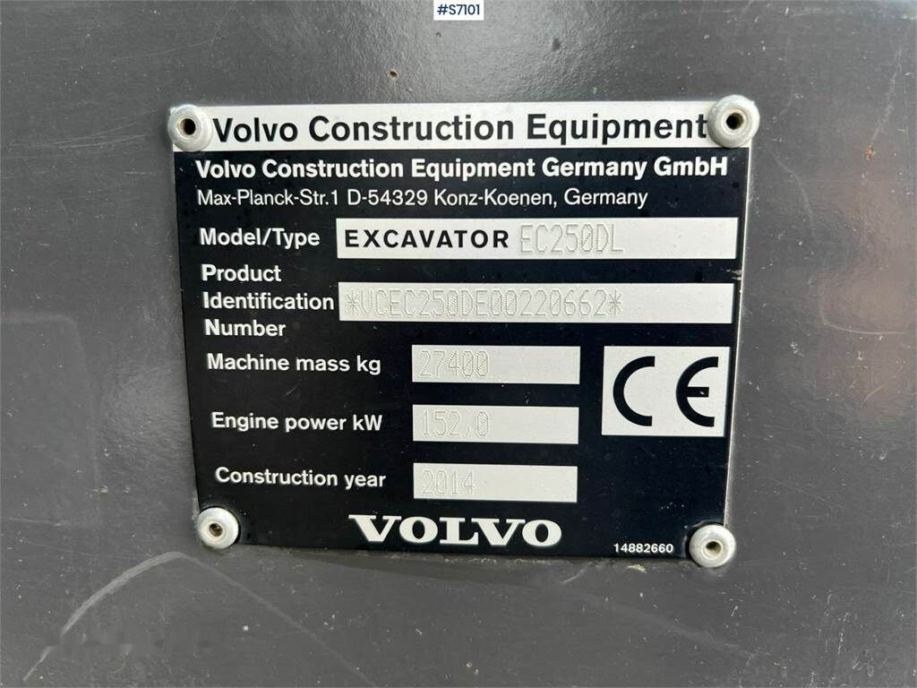 מחפר סורק Volvo EC250DL: תמונה 37
