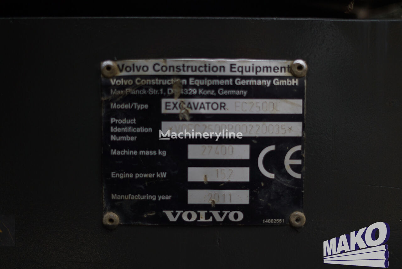 מחפר סורק Volvo EC 250 DL: תמונה 11