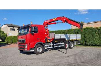 משאית צד נופל/ שטוחה, משאית מנוף Volvo FH 500 Flatbed + crane HMF 2820 6x4: תמונה 4