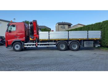 משאית צד נופל/ שטוחה, משאית מנוף Volvo FH 500 Flatbed + crane HMF 2820 6x4: תמונה 5