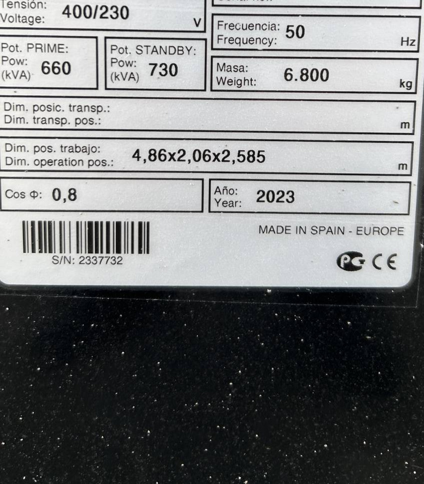 ערכת גנרטורים Volvo TWD1683GE - 740 kVA Stage V Generator - DPX-19040: תמונה 4