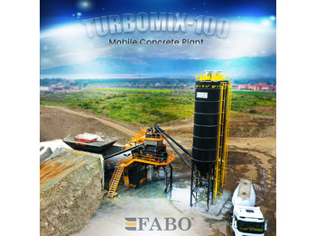 FABO TURBOMIX-100 Mobile Concrete Batching Plant - מנחית בטון: תמונה 1