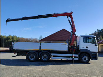 משאית צד נופל/ שטוחה, משאית מנוף MAN TGS 26.360 6x4: תמונה 4