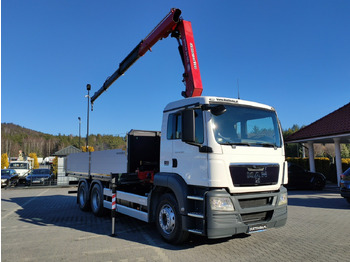משאית צד נופל/ שטוחה, משאית מנוף MAN TGS 26.360 6x4: תמונה 3
