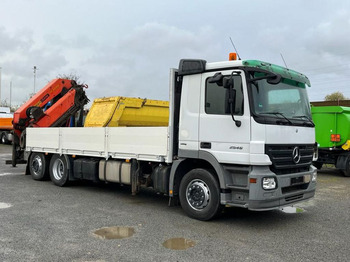 משאית מנוף, משאית צד נופל/ שטוחה Mercedes-Benz Actros 2546 L 6x2  Pritsche Heckkran Palfinger P: תמונה 2