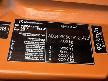 כלי רכב מסחרי Unimog U 20 U405/70 4x4 U 20 U405/70 4x4, Kipper, Winterdienstplatte: תמונה 5