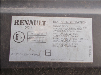 מנוע עבור משאית Renault DXI 11 460 LIFTING COMPLETE , EURO 5   Renault PREMIUM: תמונה 3