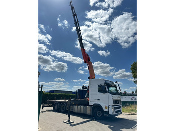 משאית צד נופל/ שטוחה, משאית מנוף Volvo FH 500 6X2 PRITSCHE + KRAN PALFINGER PK50002 E 5x - RETARDER - PLATFORM 6m20 - TWISTLOCKS 20' - 561.000km - EURO 5: תמונה 4