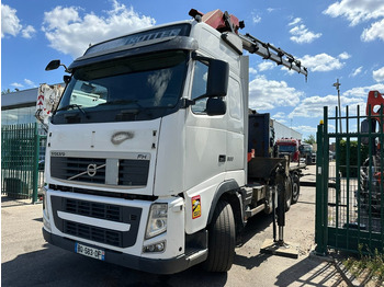 משאית צד נופל/ שטוחה, משאית מנוף Volvo FH 500 6X2 PRITSCHE + KRAN PALFINGER PK50002 E 5x - RETARDER - PLATFORM 6m20 - TWISTLOCKS 20' - 561.000km - EURO 5: תמונה 3