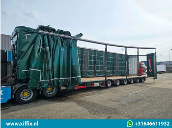 סמיטריילר עם מטען נמוך Meusburger 6-ass. Semi dieplader met elektrische huifopbouw / 3x naloop gestuurd: תמונה 4