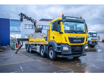 משאית צד נופל/ שטוחה, משאית מנוף MAN TGS 35.460 BL - KENNIS 16R/3: תמונה 2