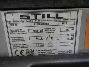 משאית משטחים STILL ECU18: תמונה 2