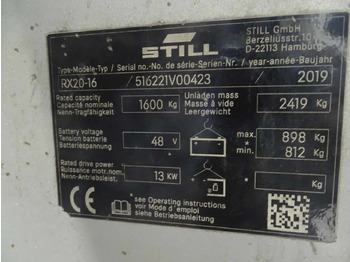 מלגזה חשמלית STILL RX20-16: תמונה 2
