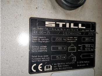 מלגזה חשמלית STILL RX60-35: תמונה 3