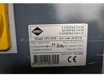 מדחס אוויר Kompresor śrubowy AIRPRESS APS 25, 18,5 kw, (2): תמונה 5