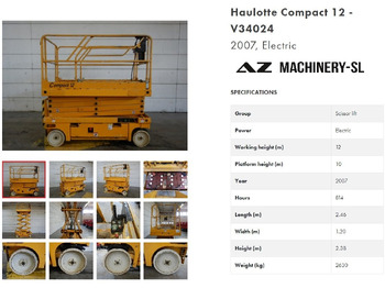מעלית מספריים HAULOTTE Compact 12