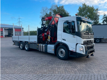 משאית צד נופל/ שטוחה, משאית מנוף Volvo FMX 500  FASSI Ladekran F545 JIB & Winde Sofort: תמונה 3