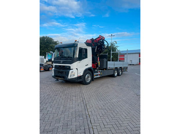 משאית צד נופל/ שטוחה, משאית מנוף Volvo FMX 500  FASSI Ladekran F545 JIB & Winde Sofort: תמונה 2