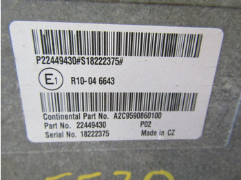ECU עבור משאית VOLVO FE EURO 6 ADBLU ECU P/NO 22449430 / A2C9590860100: תמונה 2