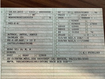 יחידת טרקטור Mercedes-Benz 1842 4X2 mit Höhenverstellbarer Sattelkuppung: תמונה 3
