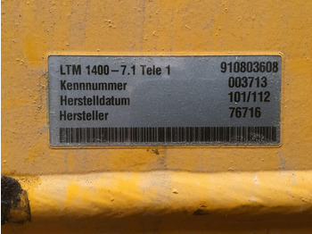 גוף וחלק חיצוני עבור עגורן Liebherr LTM 1400-7.1 telescopic section 1: תמונה 5
