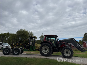 טרקטור חקלאי Valtra N121 & Farma CT 6,5-12  Traktor Valtra N121 Advance med frontlastare & Skogskärra Farma T12: תמונה 5