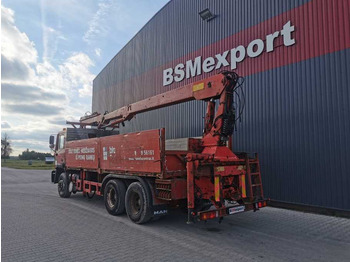 משאית צד נופל/ שטוחה, משאית מנוף MAN 25.422 flatbed truck: תמונה 5