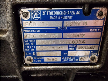 תיבת הילוכים ZF Ecolite 6S800TO / STO8006 Volvo Spec Gearbox: תמונה 2