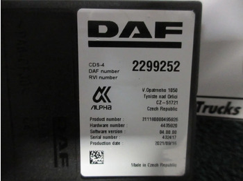 מערכת חשמל עבור משאית DAF 2299252 CDS-4 REGELEENHEID DAF XF CF 480 EURO 6 MODEL 2021: תמונה 4
