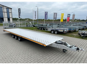 חָדָשׁ קרון נגרר בהובלה אוטומטית GROMEX Gromex laweta aluminiowa | 850x210cm | DMC 3500kg | platforma na 2 auta | 3 osie AL-KO | OŚWIETLENIE LED: תמונה 4
