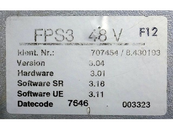 ECU עבור ציוד לטיפול בחומרים still 707454 | FPS 48V 8430193 V. 3,04 Hardware 3,01 Sw. SR 3,18 Sw. UE 3,11 Dat: תמונה 4