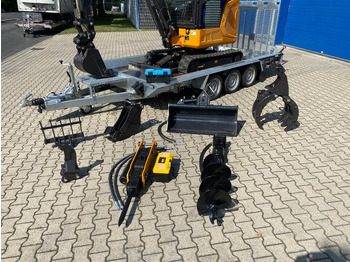 מיני מחפר, קרון נגרר Minibagger BK2800ASR + Tieflader + Zubehör *INKL.19% MWST*BERGER KRAUS*KUBOTA*SCHWENKARM* VERSTELLFAHRWERK*KLIMA*: תמונה 3