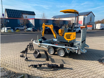 מיני מחפר, קרון נגרר Minibagger BK950JS + Tieflader + Zubehör *INKL.19% MWST*BERGER KRAUS*JOYSTICK*SOFORT!*: תמונה 3
