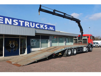 משאית הובלה אוטומטית, משאית מנוף MAN TGS 35.360 8x2 Oprijwagen + HIAB 228 E 3 kraan. Radio grafisch + winch: תמונה 3