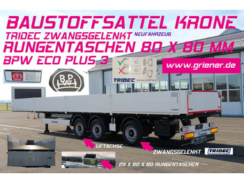 סמיטריילר צד נופל/ שטוח KRONE SDP