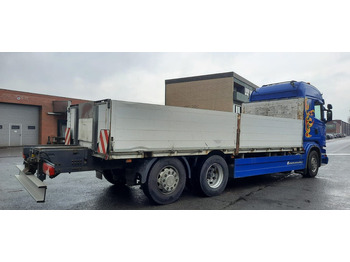 משאית צד נופל/ שטוחה, משאית מנוף Scania G440 Pritsche 6x2 Kran am Heck vor: תמונה 4