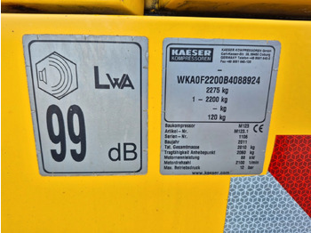 מדחס אוויר Kaeser M123 SIGMA DEUTZ FAHRANLAGE 624 STD. KOMUNAL: תמונה 5