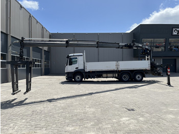 משאית צד נופל/ שטוחה, משאית מנוף Mercedes-Benz ANTOS 2546 6X2 Bouwstoffenauto / Open laadbak vv KRAAN MKG HLK 221-3 met Palletklem: תמונה 2