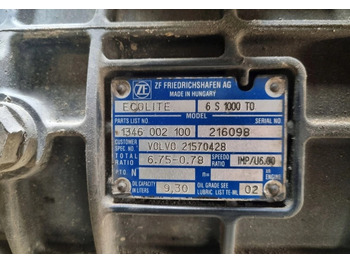 תיבת הילוכים ZF MANUALNA RENAULT MIDLUM DXI GAMA D VOLVO FL 6S1000 TO: תמונה 2